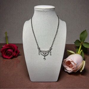 Loren Ralph Loren Silver Rhinestone Necklace